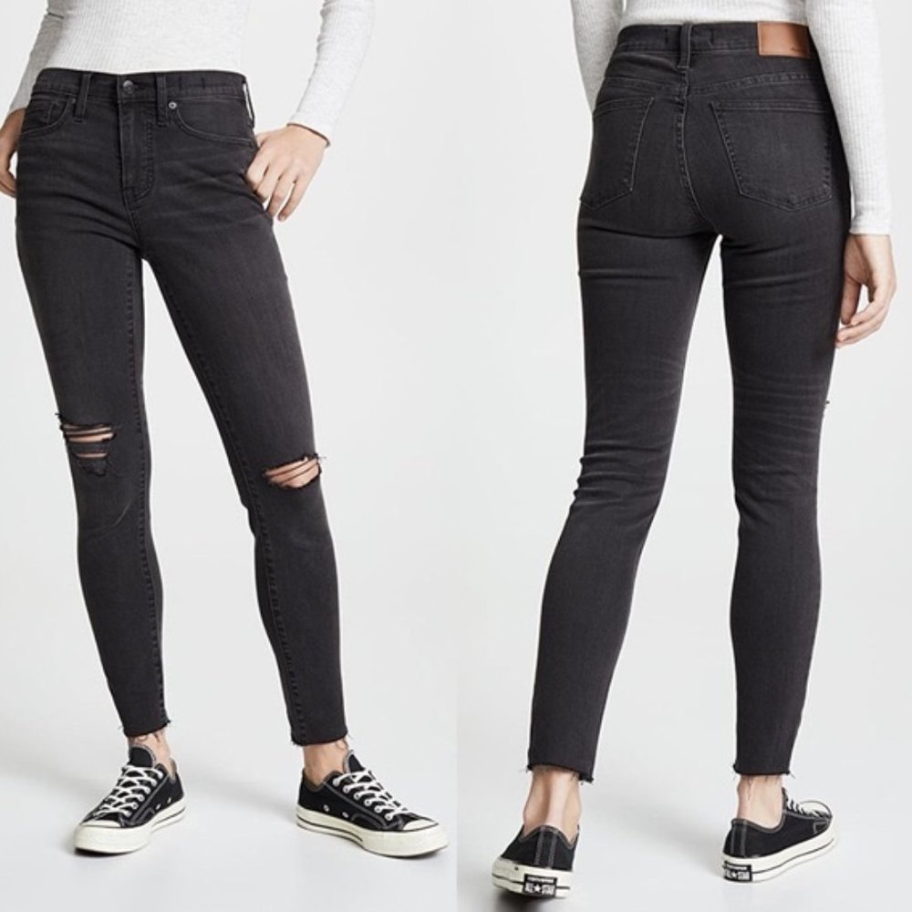 MADEWELL 9" HIGH RISER SKINNY SKINNY BLACK JEANS